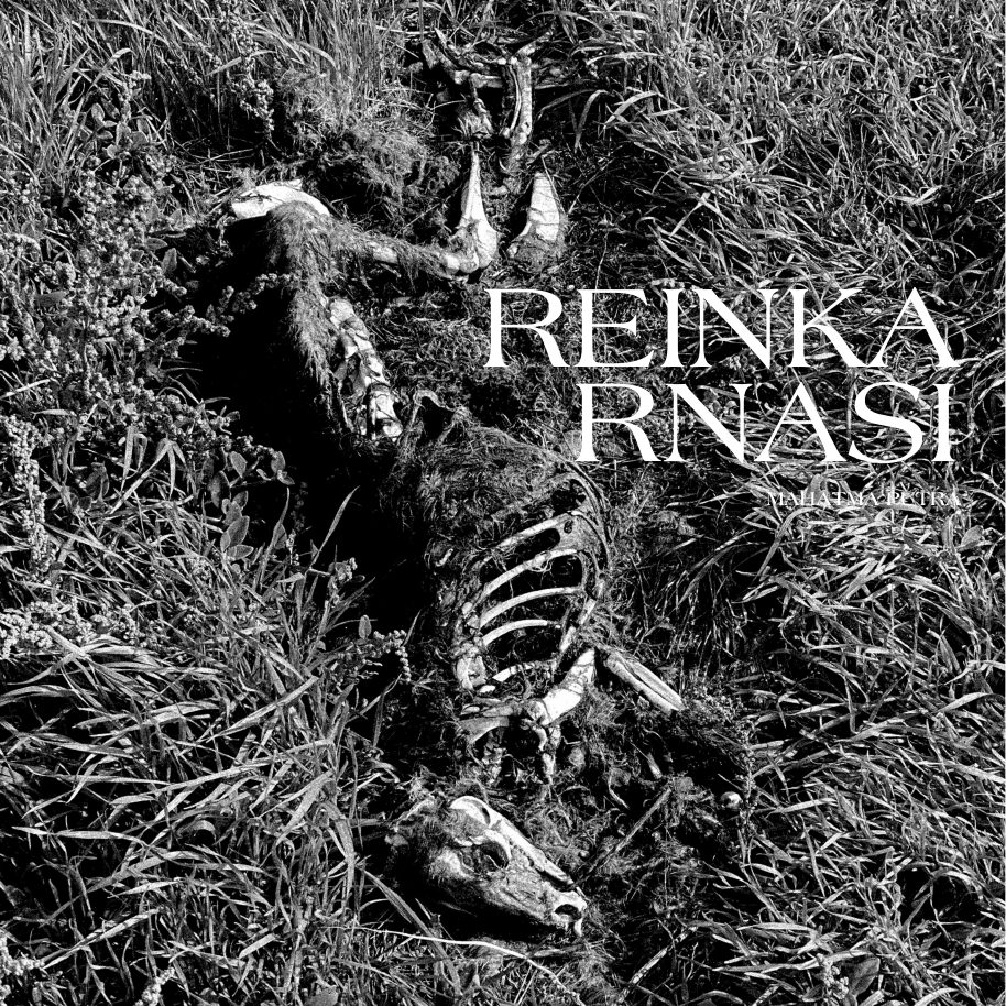 Cover of REINKARNASI, a black-and-white photography book by Mahatma Putra