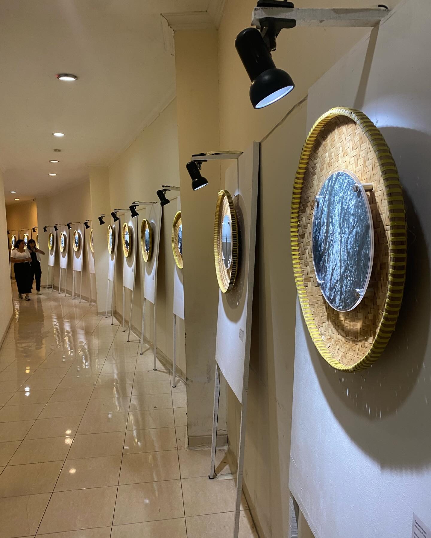 The exhibition corridor at ISI Yogyakarta