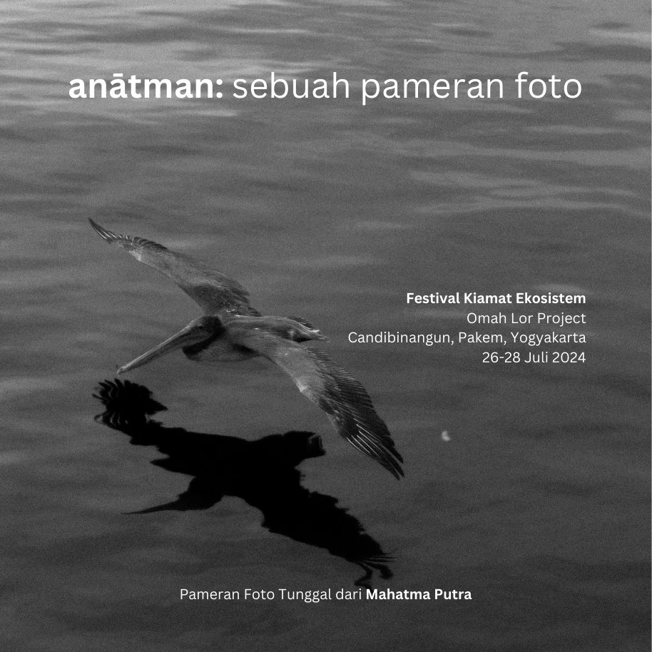Poster for the solo exhibition anātman, Yogyakarta 2024