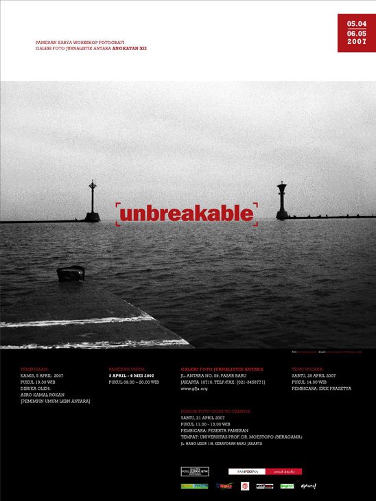 unbreakable exhibition poster